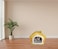 Cozy pet bed house for small to medium cats, House-shape cat bed with Removable cushion, Foldable design, Soft PP materials, and Anti-slip bottom, Easy to clean, 50 cm (Yellow)