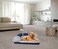 Memory foam dog bed for small to medium dogs, Orthopedic pet bed with Supportive bolster sides, Removable washable cover, and Non-skid bottom, Ideal for all seasons, 60 cm (Blue)