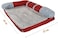Memory foam dog bed for small to medium breeds, Orthopedic pet bed with Supportive bolster sides, Removable washable cover, and Non-skid bottom, Ideal for all seasons, 60 cm (Red)