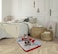 Memory foam dog bed for small to medium breeds, Orthopedic pet bed with Supportive bolster sides, Removable washable cover, and Non-skid bottom, Ideal for all seasons, 60 cm (Red)