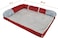 Memory foam dog bed for medium to large dogs, Orthopedic pet bed with Supportive bolster sides, Removable washable cover, and Non-skid bottom, Ideal for all seasons, 80 cm (Red)