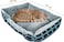 Dog bed for cats &amp; small dogs, Comfortable plush pet sofa bed with Raised edge for neck support, Handle design, and Non-slip design, Ideal for All seasons, Easy to clean, 48 cm (Blue)