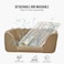 Dog toilet, Durable enclosed dog litter box with Raised fence, Anti-slip grid design, and Odor-resistant material, Pet potty training solution for small to medium dogs, Easy to clean 43 cm (Khaki)