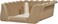 Dog toilet, Durable enclosed dog litter box with Raised fence, Anti-slip grid design, and Odor-resistant material, Pet potty training solution for small to medium dogs, Easy to clean 43 cm (Khaki)