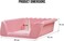 Dog toilet training tray with Raised fence, Anti-slip grid design, and Odor-resistant material, Pet potty training solution for medium to large dogs, Easy to clean, 53 cm (Pink)