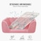 Dog toilet training tray with Raised fence, Anti-slip grid design, and Odor-resistant material, Pet potty training solution for medium to large dogs, Easy to clean, 53 cm (Pink)