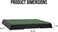Artificial grass dog potty training mat with Grid design and Slide-out tray, 3-layer leak-proof washable grass dog poop training mat for All breeds, Suitable for indoor/outdoor use, 64 cm (Green)