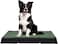 Artificial grass dog potty training mat with Grid design and Slide-out tray, 3-layer leak-proof washable grass dog poop training mat for All breeds, Suitable for indoor/outdoor use, 64 cm (Green)
