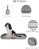 Dog toilet training with Barrier grid, Splash-proof design, Carrying handle, and Litter scoop, Large stainless steel dog toilet for All-sized breeds, Ideal for indoor/outdoor use, 65 cm (Grey)
