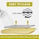Dog toilet training with Barrier grid, Splash-proof design, Carrying handle, and Litter scoop, Large stainless steel dog toilet for All-sized breeds, Ideal for indoor/outdoor use, 65 cm (Yellow)