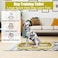Dog toilet training with Barrier grid, Splash-proof design, Carrying handle, and Litter scoop, Large stainless steel dog toilet for All-sized breeds, Ideal for indoor/outdoor use, 65 cm (Yellow)
