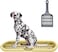 Dog toilet training with Barrier grid, Splash-proof design, Carrying handle, and Litter scoop, Large stainless steel dog toilet for All-sized breeds, Ideal for indoor/outdoor use, 65 cm (Yellow)