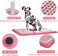 Dog training pads pet toilet for All-sized breeds, Durable plastic construction with Grid pattern, Detachable Pee Post, and Non-slip bottom, keeps paws dry &amp; floor clean, 65 cm (Pink)