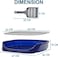 Dog toilet for small to medium breeds, Splash-proof plastic pet toilet with Stainless steel grid, Raised fence, and Litter scoop, Ideal for indoor/outdoor use, Easy to clean, 47 cm (Blue)