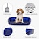 Dog toilet for small to medium breeds, Splash-proof plastic pet toilet with Stainless steel grid, Raised fence, and Litter scoop, Ideal for indoor/outdoor use, Easy to clean, 47 cm (Blue)
