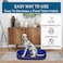 Dog toilet for small to medium breeds, Splash-proof plastic pet toilet with Stainless steel grid, Raised fence, and Litter scoop, Ideal for indoor/outdoor use, Easy to clean, 47 cm (Blue)