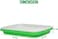 Dog potty training toilet, Plastic pee pad holder with Grid and Detachable design, Reusable dog potty trainer for small-sized dogs, Indoor/Outdoor use, Easy to clean, 33 cm (Green)