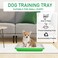 Dog potty training toilet, Plastic pee pad holder with Grid and Detachable design, Reusable dog potty trainer for small-sized dogs, Indoor/Outdoor use, Easy to clean, 33 cm (Green)