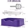 Dog potty tray with Removable stainless steel grid, Litter scoop, and Anti-slip bottom, Durable plastic dog potty tray for small to medium dogs, Ideal for indoor/outdoor use, 52 cm (Purple)