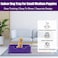 Dog potty tray with Removable stainless steel grid, Litter scoop, and Anti-slip bottom, Durable plastic dog potty tray for small to medium dogs, Ideal for indoor/outdoor use, 52 cm (Purple)