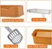 Dog potty tray with Removable stainless steel grid, Litter scoop, and Anti-slip bottom, Durable plastic dog potty tray for small to medium dogs, Ideal for indoor/outdoor use, 52 cm (Orange)