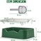 Dog potty tray with Removable stainless steel grid, Litter scoop, and Anti-slip bottom, Durable plastic dog potty tray for small to medium dogs, Ideal for indoor/outdoor use, 52 cm (Green)
