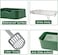 Dog potty tray with Removable stainless steel grid, Litter scoop, and Anti-slip bottom, Durable plastic dog potty tray for small to medium dogs, Ideal for indoor/outdoor use, 52 cm (Green)