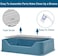 Dog toilet for small to medium breeds, Durable plastic dog potty trainer with Wall guard, Removable stainless steel grid, Litter scoop, and Anti-slip pads, Easy to clean, 52 cm (Blue)