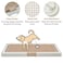 Puppy potty training toilet tray for Indoor/Outdoor use, Mess-free leak-proof pad holder with Removable plastic grid and Anti-slip base, Ideal for Small to Medium dogs, Easy to clean, 66 cm (Beige)