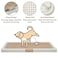 Large dog toilet tray with Removable plastic grid and Non-slip base, Leak-resistant dog potty pad holder for Medium to Large dogs, Ideal for Indoor/Outdoor use, Easy to clean, 76 cm (Beige)