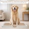 Large dog toilet tray with Removable plastic grid and Non-slip base, Leak-resistant dog potty pad holder for Medium to Large dogs, Ideal for Indoor/Outdoor use, Easy to clean, 76 cm (Beige)