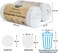 50 Counts Biodegradable trash bags for Living room, Office, Bathroom, and Kitchen use, Disposable waste bags with 15L Large capacity, Leak-proof design, and Break-point design 2 Pcs (White)