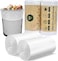 50 Counts Biodegradable trash bags for Living room, Office, Bathroom, and Kitchen use, Disposable waste bags with 15L Large capacity, Leak-proof design, and Break-point design 2 Pcs (White)