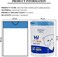 Drawstring trash bag with Leak-proof design and Break-point design, Multi-purpose polyethylene garbage bags for Bathroom, Office, Living room, and Restaurant, 100 Counts (White)