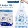 Drawstring trash bag with Leak-proof design and Break-point design, Multi-purpose polyethylene garbage bags for Bathroom, Office, Living room, and Restaurant, 100 Counts (White)