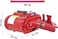 Pet hair dryer for cats &amp; dogs, Low-Noise pet dryer with 3-Styling Nozzles, Temperature adjustment, ABS Material, and Portable Handle, Quick drying &amp; Gentle grooming, 240V (Red)