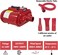 Pet hair dryer for cats &amp; dogs, Low-Noise pet dryer with 3-Styling Nozzles, Temperature adjustment, ABS Material, and Portable Handle, Quick drying &amp; Gentle grooming, 240V (Red)