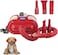 Pet hair dryer for cats &amp; dogs, Low-Noise pet dryer with 3-Styling Nozzles, Temperature adjustment, ABS Material, and Portable Handle, Quick drying &amp; Gentle grooming, 240V (Red)