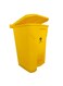 Garbage Trash Can with Centre Pedal, High Density Polyethylene (HDPE) Heavy-Duty Plastic Bins (YELLOW, 45 Litres)