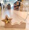 Round Crystal Trophy Award with Wood Base