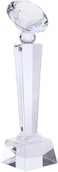 Diamond top crystal trophy award, Height about 28cm