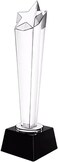 Star Design Crystal Trophy Award with Black Base, Height about 27cm
