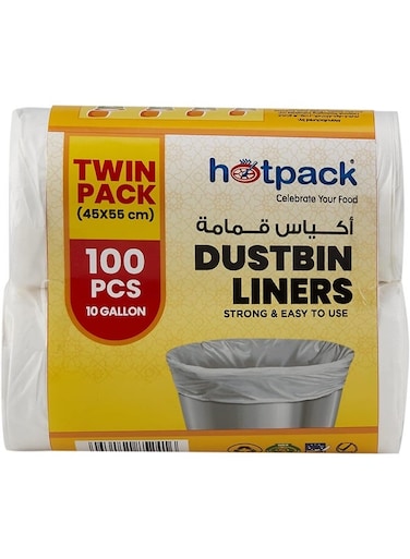 Dustbin Liner White Economy 45X55cm, 50 Pieces X 2 Roll
