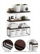 3PCS Floating Shelves with Storage Basket, Over Toilet Paper Holder Storage Shelves, Wall Mounted Rustic Wood Shelves for Bathroom, Bedroom, Living Room, Kitchen
