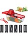 Slicer Vegetable chopper Multifunctional cutter 6-in-1 for potatoes, tomatoes, garlic, carrots and fruits, Grater Vegetable, Julienne Slicer, Storage Container, Hand Protector, Garlic Peeler