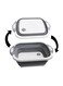 2-In-1 Collapsible Vegetable Washing And Chopping Bowl Grey 41 x 5 x 32centimeter