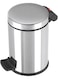 Trento Pedal Bin, 4 Liters, Compact Waste Bin with Lid, Foot Pedal Dustbin for Kitchen, Bathroom, Bedroom, Office, Stainless Steel, Made in Germany - HLO-0704-060