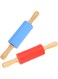 KASTWAVE Mini Rolling Pin Set, 9 Inch Kids Wooden Handle Rolling Pin, Non-Stick Silicone Rolling Pins for Home Kitchen Children Cake (Blue+Red)