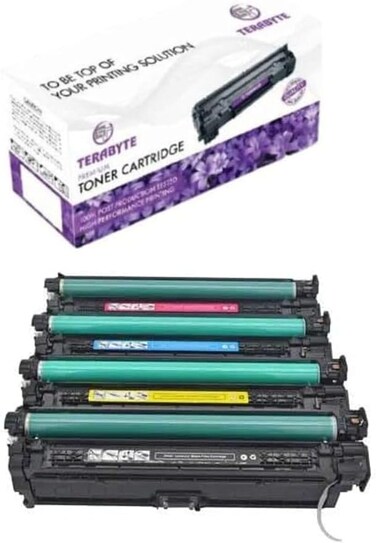 Compatible Toner Cartridge Replacement for TERABYTE 307A CE740A CE741A CE742A CE743A (1 Black, 1 Cyan, 1 Magenta, 1 Yellow, 4 Pack)4 PCS COMBO PACK