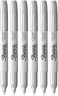 Sharpie Metallic Permanent Markers - Fine Point - Silver - Pack of 6 Pens - Suitable For Most Surfaces